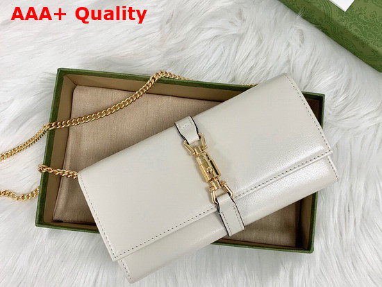 Gucci Jackie 1961 Chain Wallet in Ivory 651681 Replica