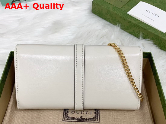 Gucci Jackie 1961 Chain Wallet in Ivory 651681 Replica