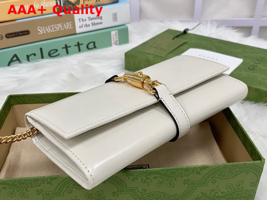 Gucci Jackie 1961 Chain Wallet in Ivory 651681 Replica