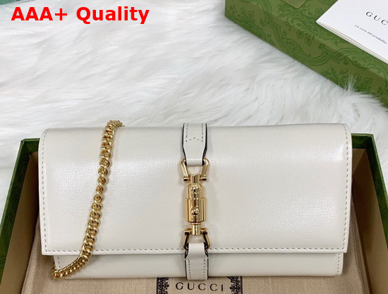 Gucci Jackie 1961 Chain Wallet in Ivory 651681 Replica