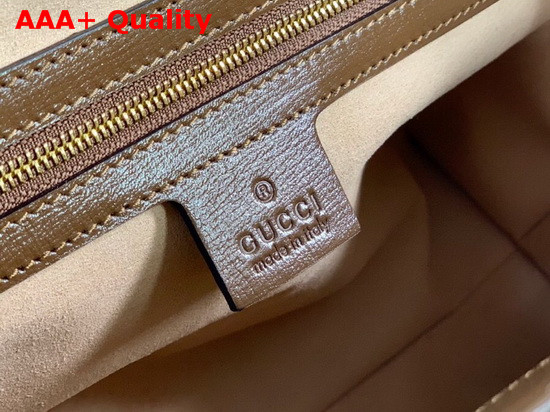 Gucci Jackie 1961 Medium Tote Bag in Beige Ebony GG Supreme Canvas 649016 Replica