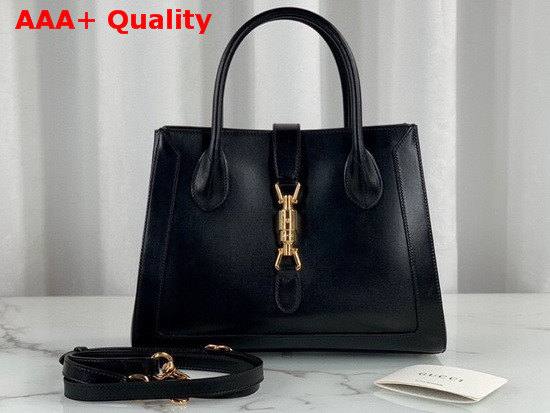 Gucci Jackie 1961 Medium Tote Bag in Black Leather 649016 Replica