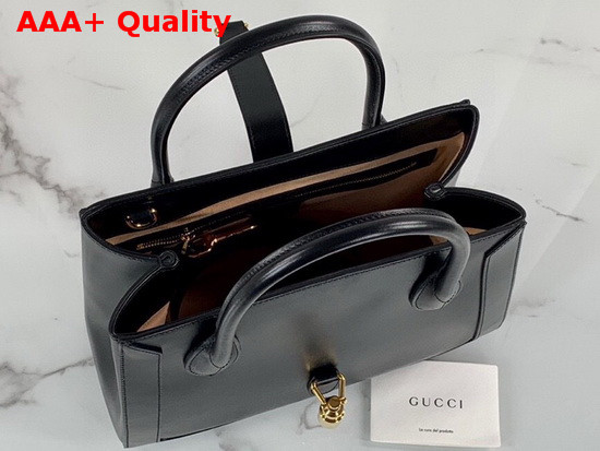 Gucci Jackie 1961 Medium Tote Bag in Black Leather 649016 Replica