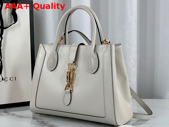 Gucci Jackie 1961 Medium Tote Bag in White Leather 649016 Replica