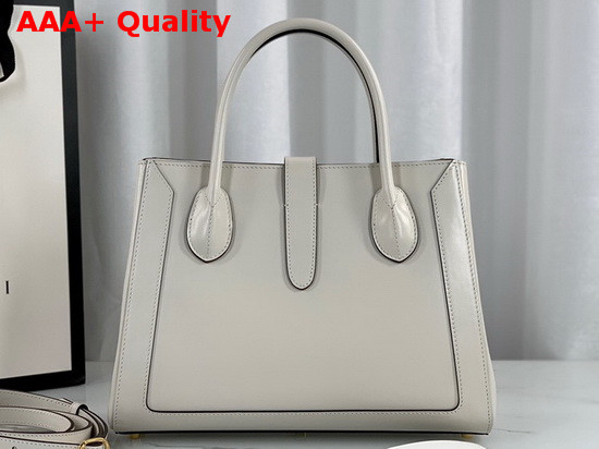 Gucci Jackie 1961 Medium Tote Bag in White Leather 649016 Replica