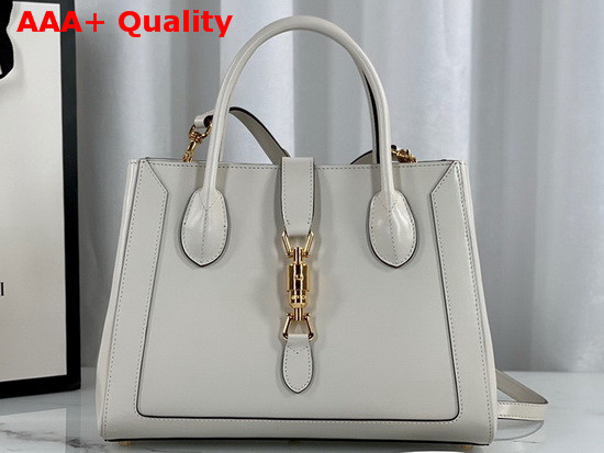 Gucci Jackie 1961 Medium Tote Bag in White Leather 649016 Replica