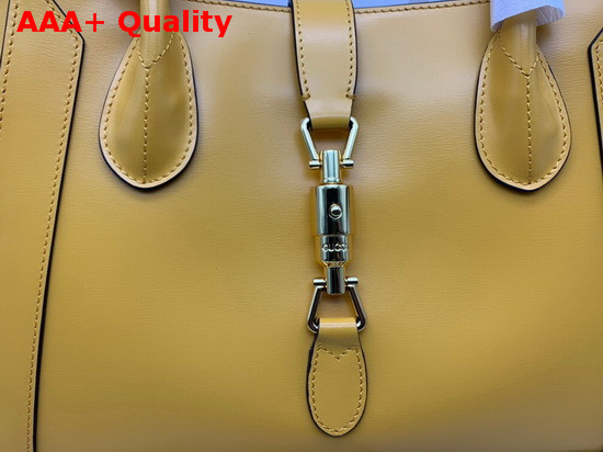 Gucci Jackie 1961 Medium Tote Bag in Yellow Leather 649016 Replica