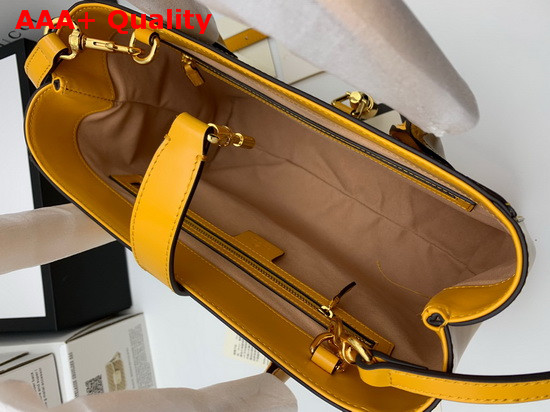 Gucci Jackie 1961 Medium Tote Bag in Yellow Leather 649016 Replica