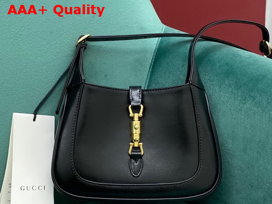 Gucci Jackie 1961 Mini Hobo Bag in Black Leather 637091 Replica