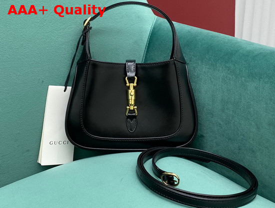 Gucci Jackie 1961 Mini Hobo Bag in Black Leather 637091 Replica