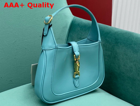 Gucci Jackie 1961 Mini Hobo Bag in Light Blue Leather 637091 Replica