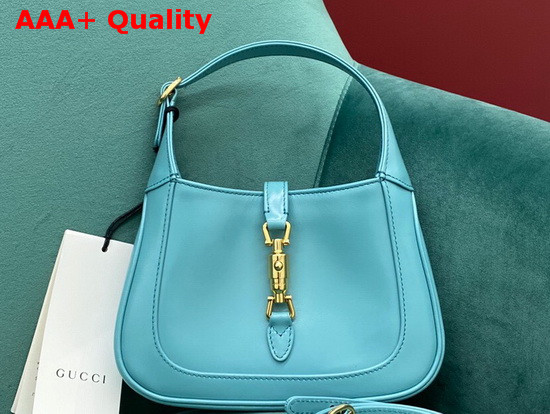 Gucci Jackie 1961 Mini Hobo Bag in Light Blue Leather 637091 Replica