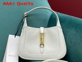 Gucci Jackie 1961 Mini Hobo Bag in White Leather 637091 Replica