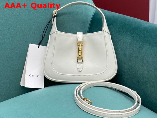 Gucci Jackie 1961 Mini Hobo Bag in White Leather 637091 Replica