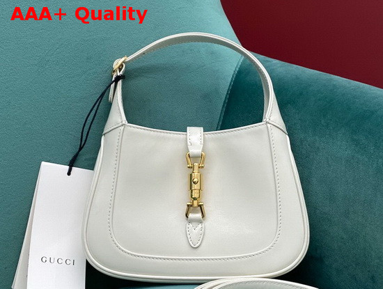 Gucci Jackie 1961 Mini Hobo Bag in White Leather 637091 Replica