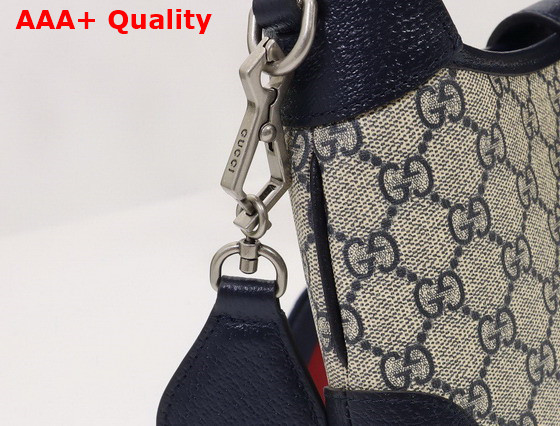 Gucci Jackie 1961 Small GG Shoulder Bag Beige and Blue GG Supreme Canvas 678843 Replica