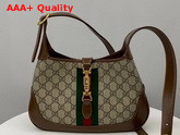 Gucci Jackie 1961 Small Hobo Bag Beige Ebony GG Supreme Canvas 636706 Replica