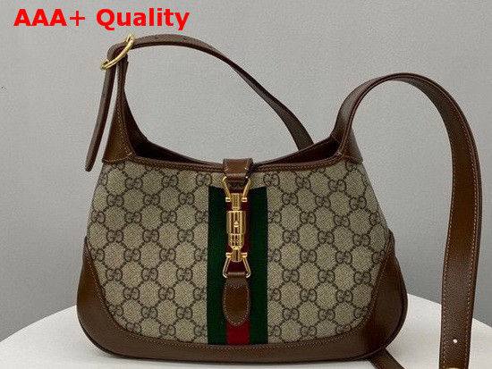 Gucci Jackie 1961 Small Hobo Bag Beige Ebony GG Supreme Canvas 636706 Replica