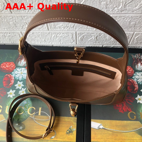 Gucci Jackie 1961 Small Hobo Bag in Brown Leather 636709 Replica