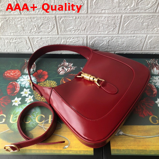 Gucci Jackie 1961 Small Hobo Bag in Red Leather 636709 Replica