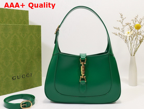 Gucci Jackie 1961 Small Shoulder Bag Emerald Green Leather 636709 Replica