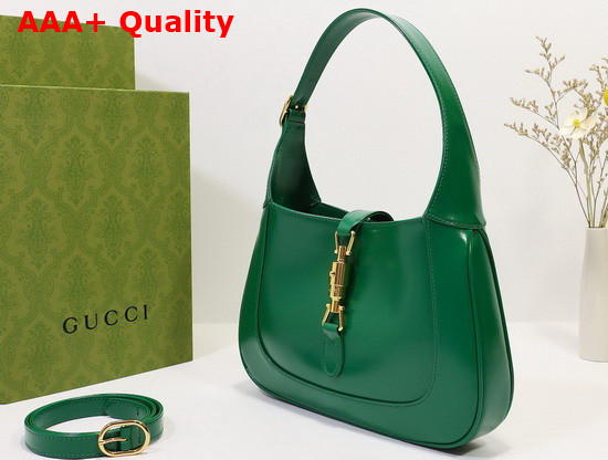 Gucci Jackie 1961 Small Shoulder Bag Emerald Green Leather 636709 Replica