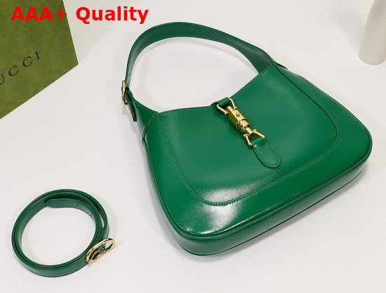 Gucci Jackie 1961 Small Shoulder Bag Emerald Green Leather 636709 Replica