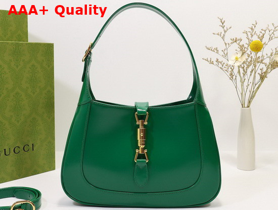 Gucci Jackie 1961 Small Shoulder Bag Emerald Green Leather 636709 Replica