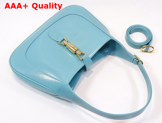 Gucci Jackie 1961 Small Shoulder Bag Light Blue Leather 636709 Replica