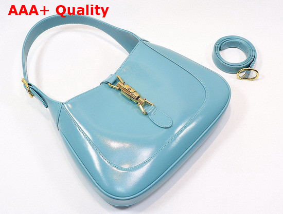 Gucci Jackie 1961 Small Shoulder Bag Light Blue Leather 636709 Replica