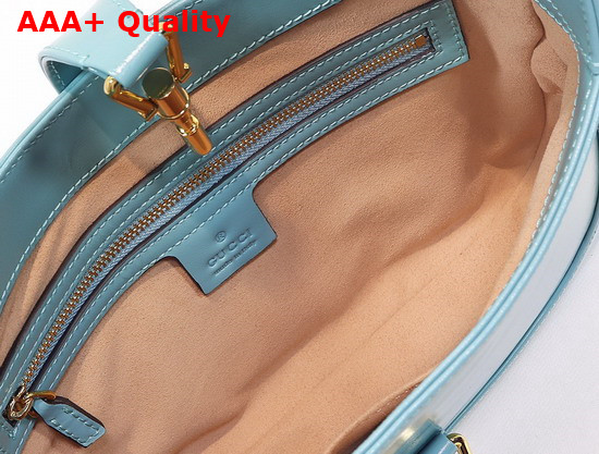 Gucci Jackie 1961 Small Shoulder Bag Light Blue Leather 636709 Replica