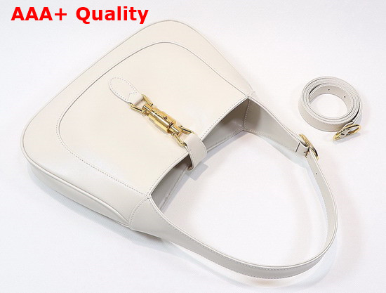 Gucci Jackie 1961 Small Shoulder Bag White Leather 636709 Replica