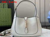 Gucci Jackie 1961 Small Shoulder Bag in Ivory Natural Grain Leather 810232 Replica