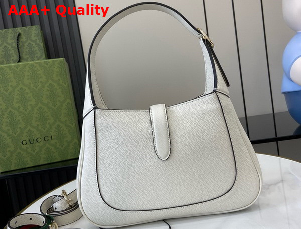 Gucci Jackie 1961 Small Shoulder Bag in Ivory Natural Grain Leather 810232 Replica