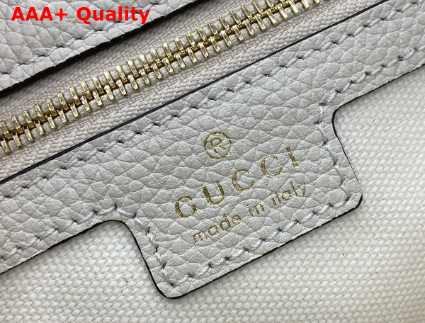 Gucci Jackie 1961 Small Shoulder Bag in Ivory Natural Grain Leather 810232 Replica