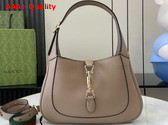 Gucci Jackie 1961 Small Shoulder Bag in Taupe Natural Grain Leather 810232 Replica