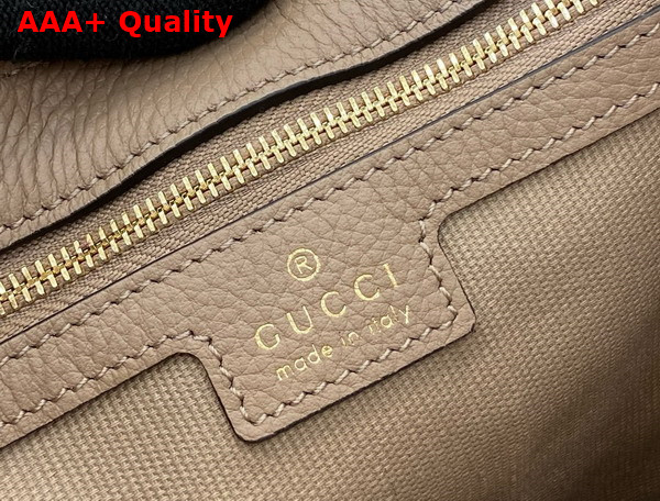 Gucci Jackie 1961 Small Shoulder Bag in Taupe Natural Grain Leather 810232 Replica