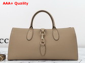 Gucci Jackie Medium Tote Bag in Beige Leather 795282 Replica