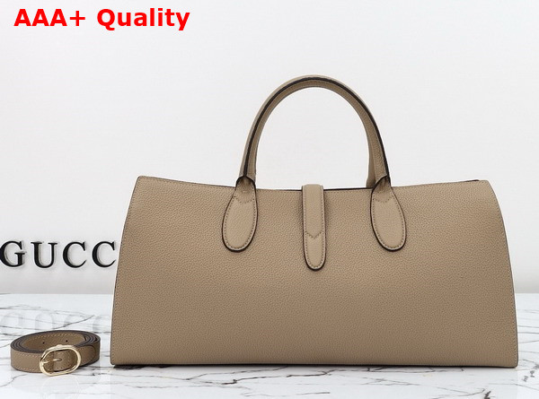 Gucci Jackie Medium Tote Bag in Beige Leather 795282 Replica