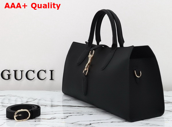 Gucci Jackie Medium Tote Bag in Black Leather 795282 Replica