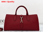 Gucci Jackie Medium Tote Bag in Gucci Rosso Ancora Leather 795282 Replica