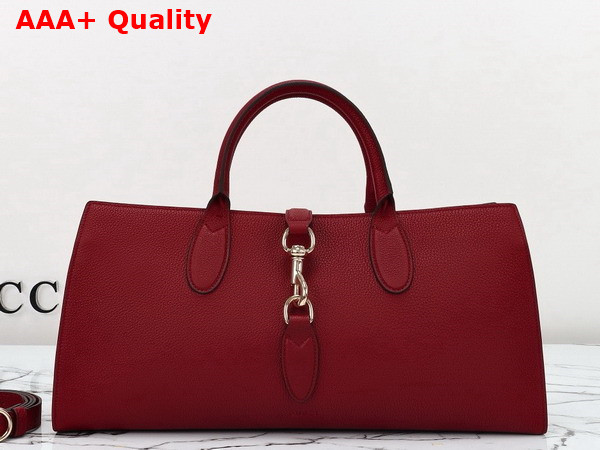 Gucci Jackie Medium Tote Bag in Gucci Rosso Ancora Leather 795282 Replica