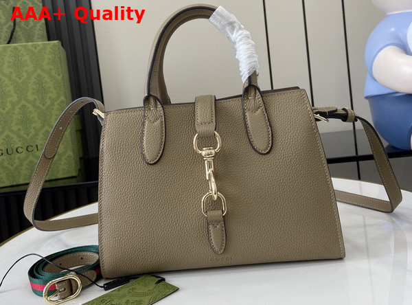 Gucci Jackie Small Tote Bag in Beige Leather 795349 Replica