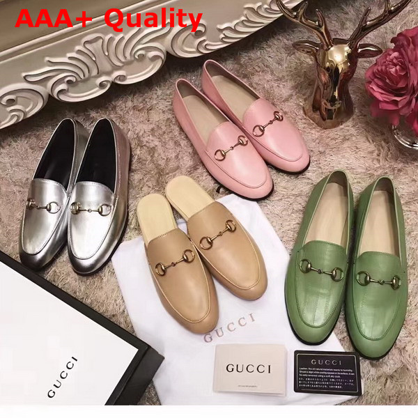 Gucci Jordaan Leather Loafer in Green Replica