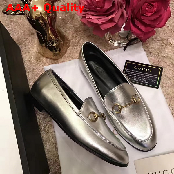 Gucci Jordaan Metallic Loafer Replica