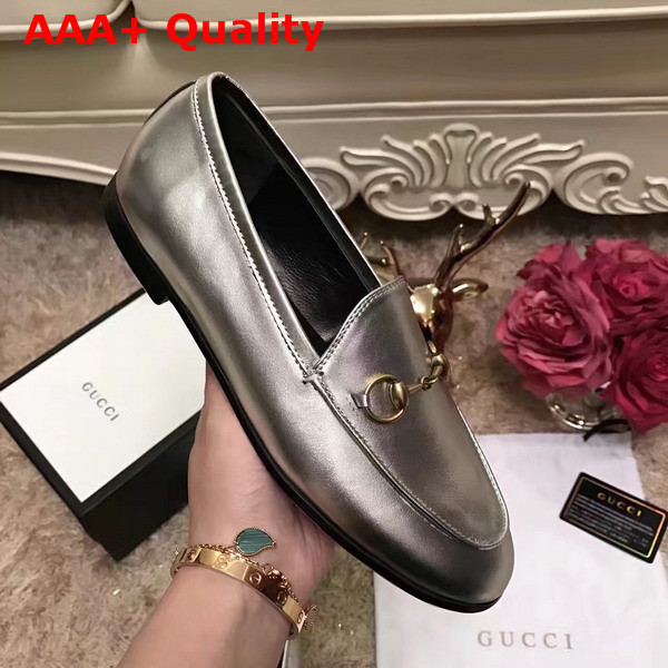 Gucci Jordaan Metallic Loafer Replica