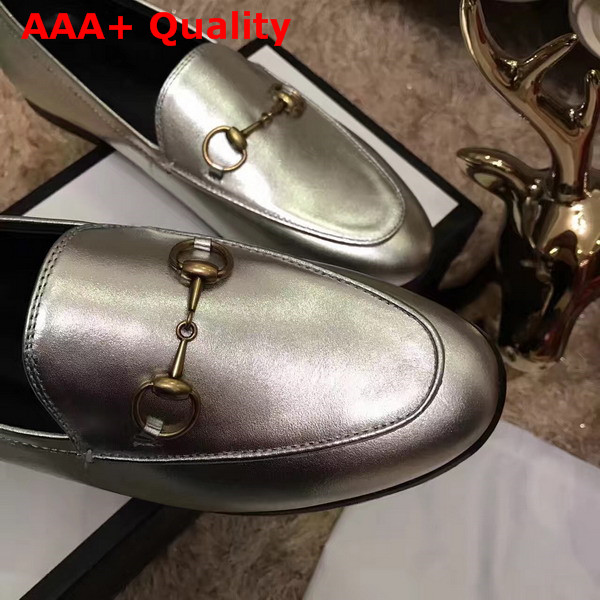 Gucci Jordaan Metallic Loafer Replica