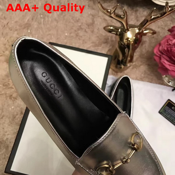 Gucci Jordaan Metallic Loafer Replica