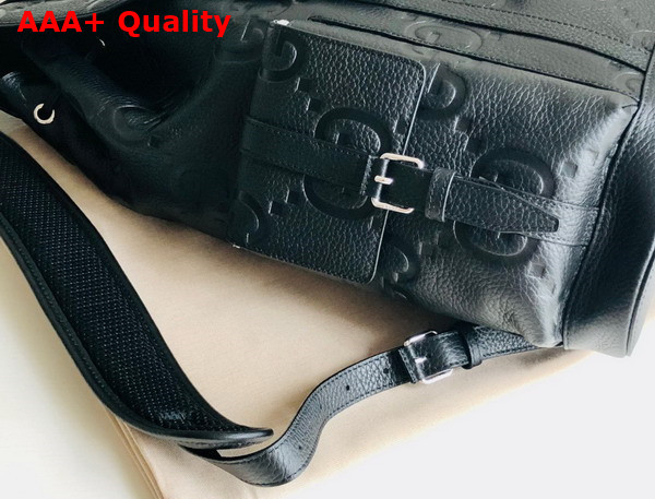 Gucci Jumbo GG Backpack in Black Leather 625770 Replica