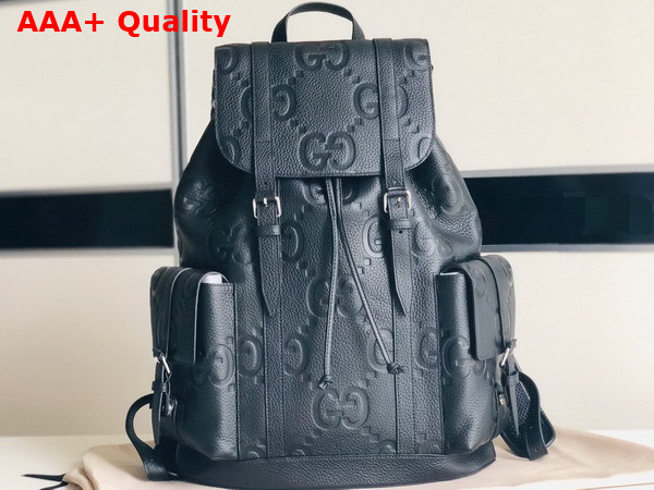 Gucci Jumbo GG Backpack in Black Leather 625770 Replica